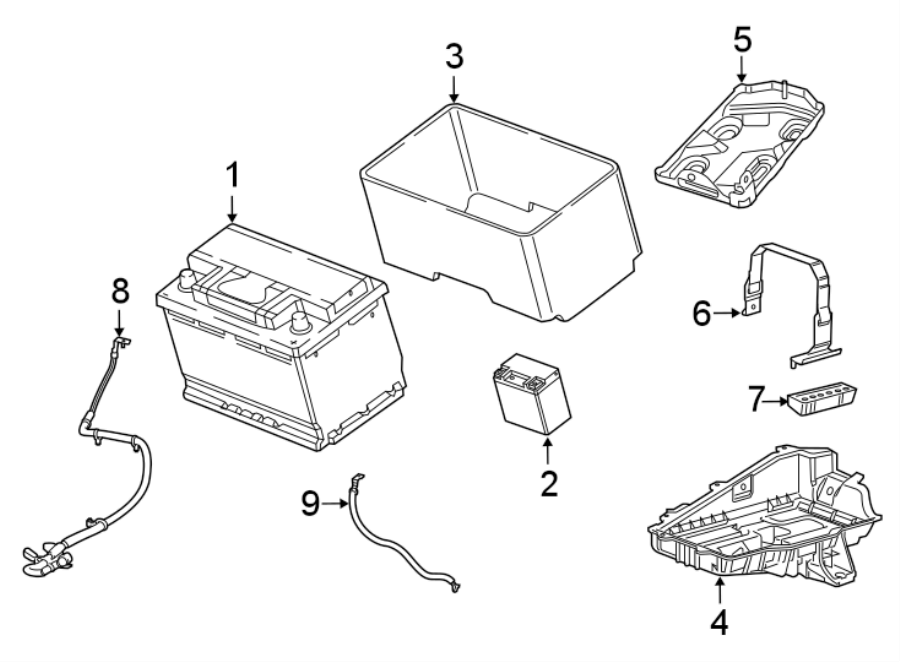 Diagram BATTERY. for your 2017 Dodge Charger 5.7L HEMI V8 A/T RWD Daytona Sedan 