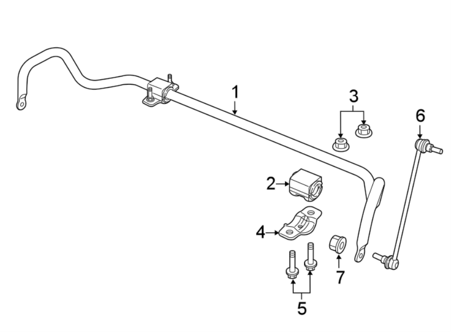 Diagram FRONT SUSPENSION. STABILIZER BAR & COMPONENTS. for your Chrysler Pacifica  