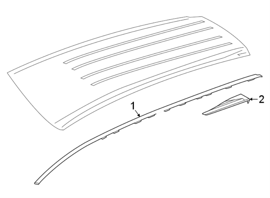 Diagram EXTERIOR TRIM. for your 2020 Chrysler Pacifica  Launch Edition 