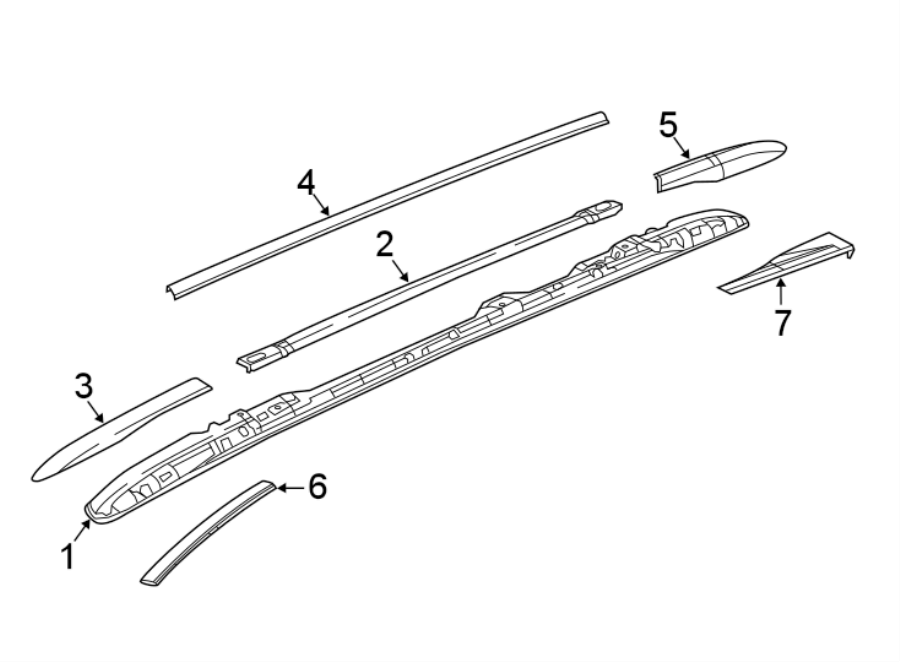 Diagram EXTERIOR TRIM. for your 2020 Chrysler Pacifica  Launch Edition 