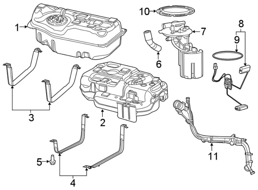 Fuel system components.