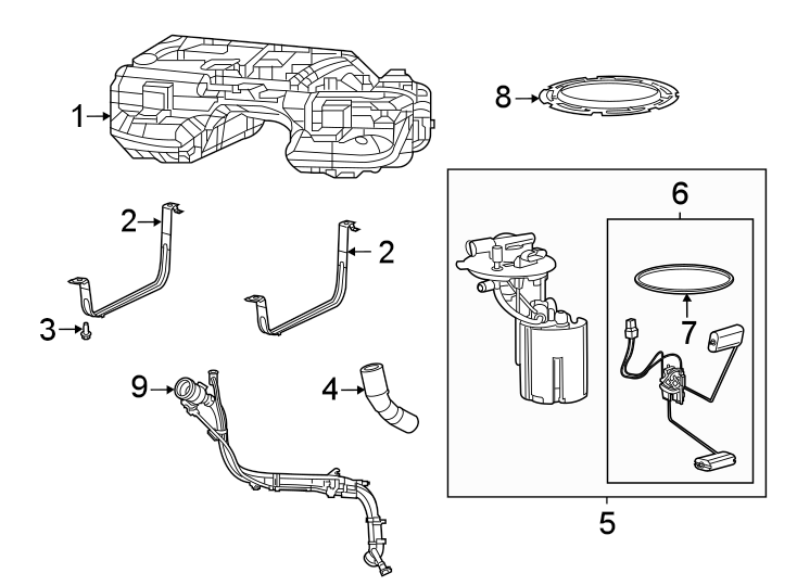 Fuel system components.