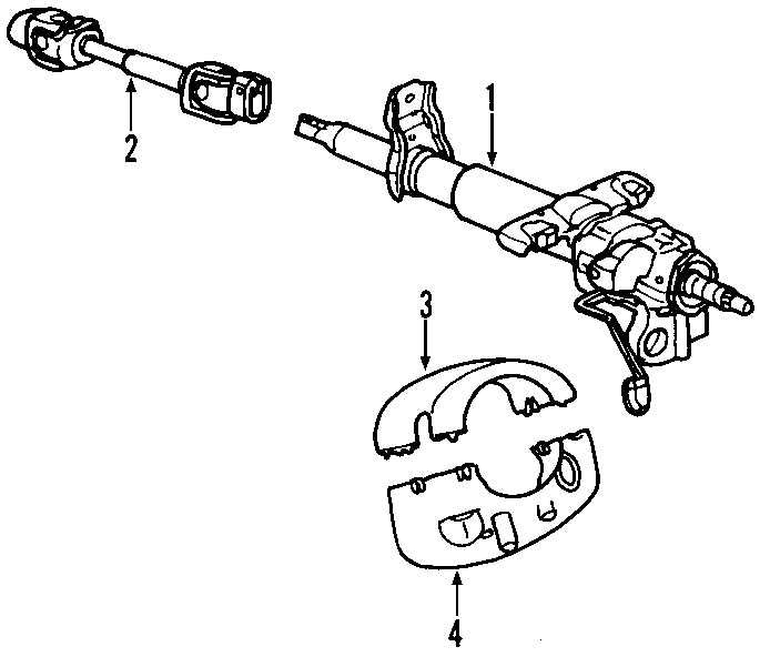 Diagram STEERING COLUMN. STEERING WHEEL. for your 2023 Chevrolet Corvette   