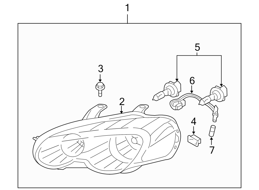 Diagram FRONT LAMPS. HEADLAMP COMPONENTS. for your Chrysler Concorde  