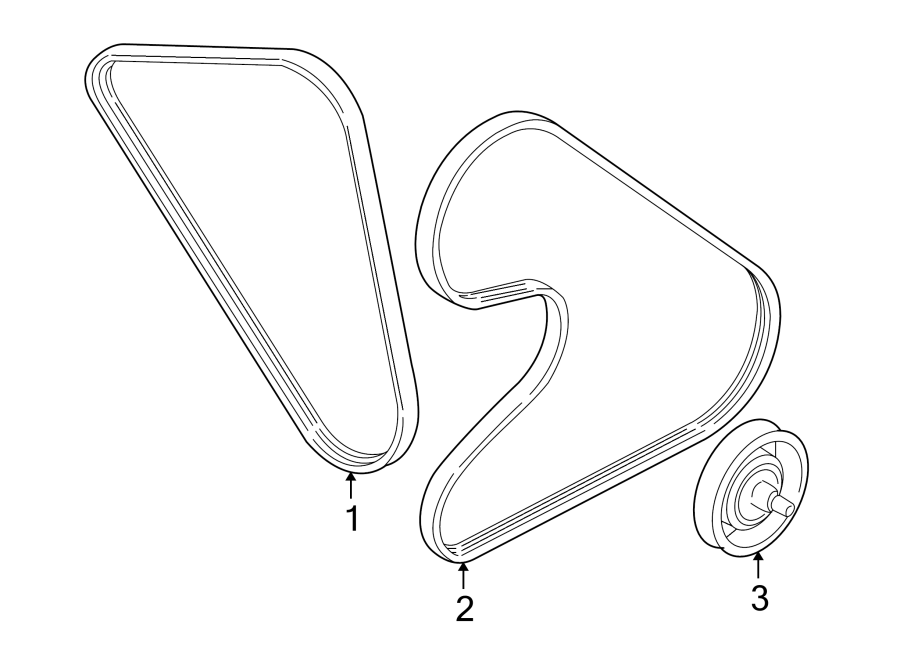 Diagram BELTS & PULLEYS. for your Chrysler 300M  