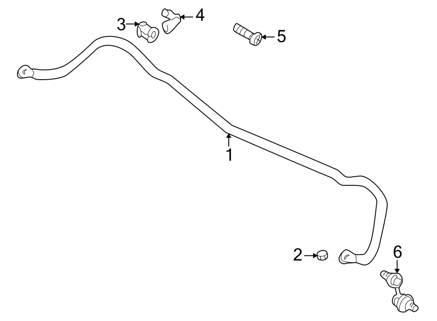 REAR SUSPENSION. STABILIZER BAR & COMPONENTS.