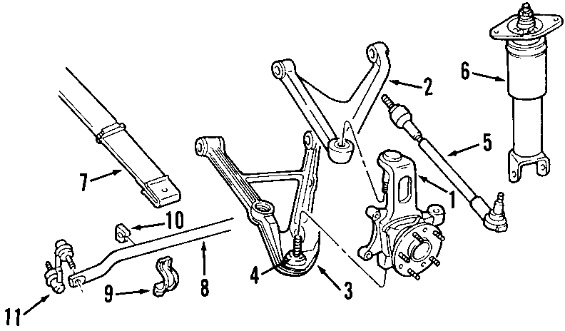 Diagram REAR SUSPENSION. for your 2002 GMC Sierra 2500 HD 6.0L Vortec V8 M/T RWD SL Standard Cab Pickup Fleetside 