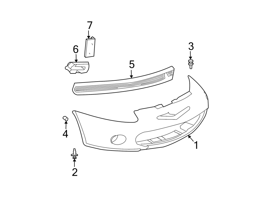 Diagram FRONT BUMPER. BUMPER & COMPONENTS. for your Chrysler