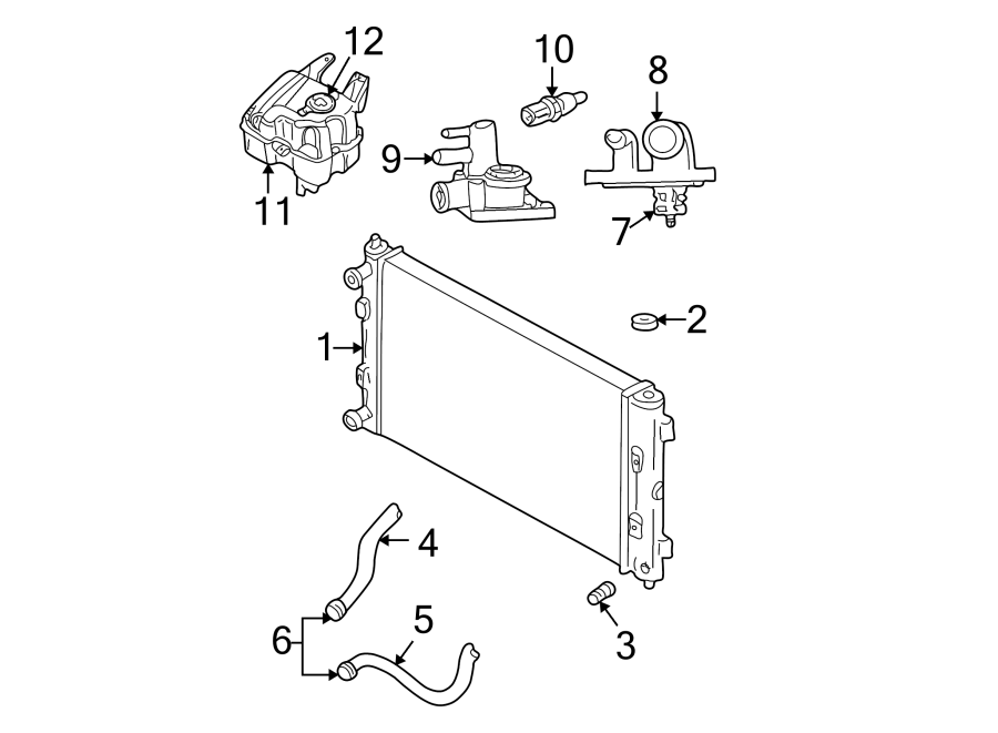 Diagram RADIATOR & COMPONENTS. for your 2014 Jeep Wrangler   