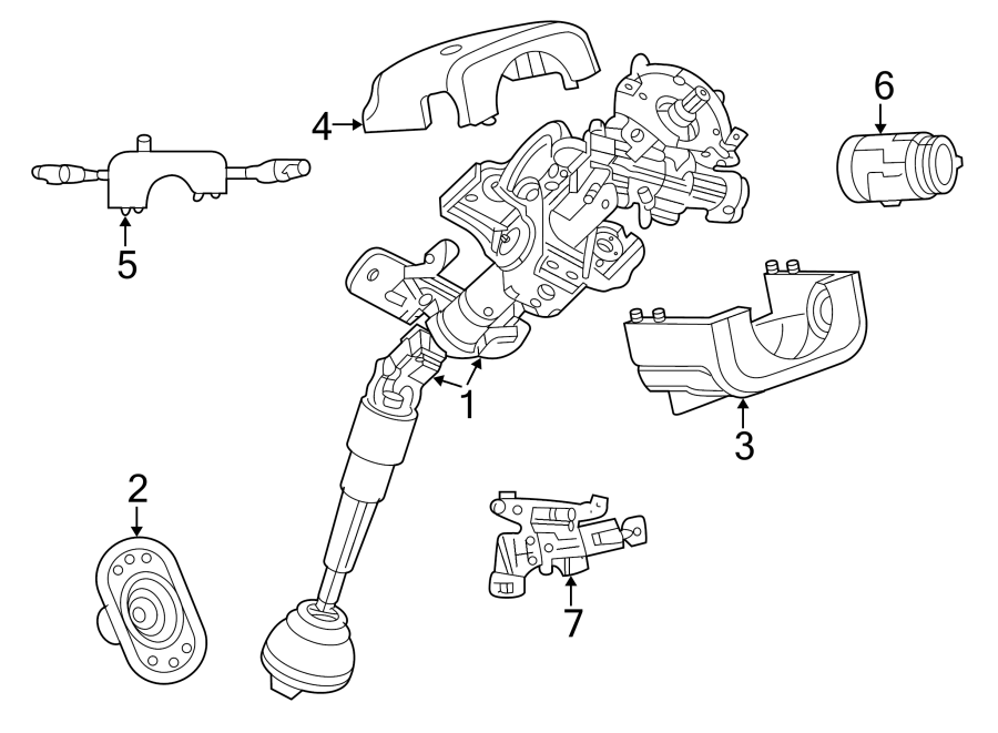 7SHROUD. STEERING COLUMN ASSEMBLY. SWITCHES & LEVERS.https://images.simplepart.com/images/parts/motor/fullsize/NU01230.png