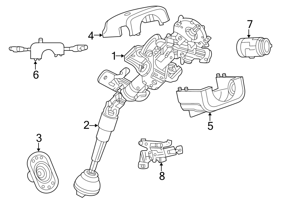 8SHROUD. STEERING COLUMN ASSEMBLY. SWITCHES & LEVERS.https://images.simplepart.com/images/parts/motor/fullsize/NU01235.png