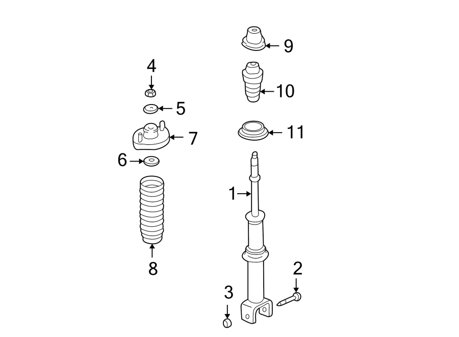 Diagram REAR SUSPENSION. STRUTS & COMPONENTS. for your 2004 Chrysler Town & Country   