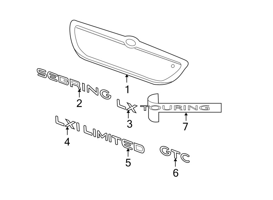 TRUNK LID. EXTERIOR TRIM.