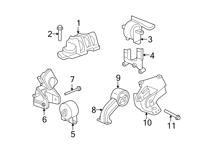 Diagram Engine / transaxle. Engine & TRANS mounting. for your Ram ProMaster 3500  