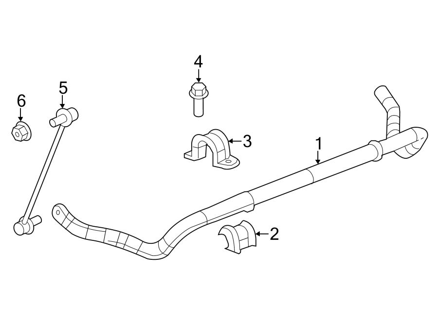 FRONT SUSPENSION. STABILIZER BAR & COMPONENTS.