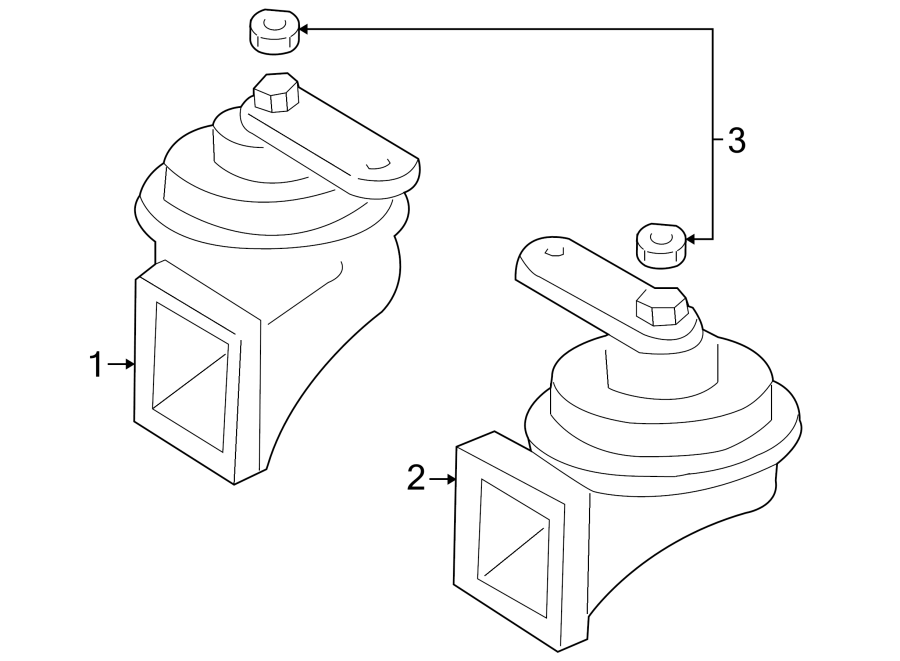 Diagram HORN. for your 2023 Ram 2500 6.7L 6 cylinder DIESEL A/T RWD Lone Star Crew Cab Pickup Fleetside 