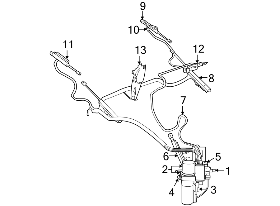 CONVERTIBLE/SOFT top. Information labels. Motor & components.