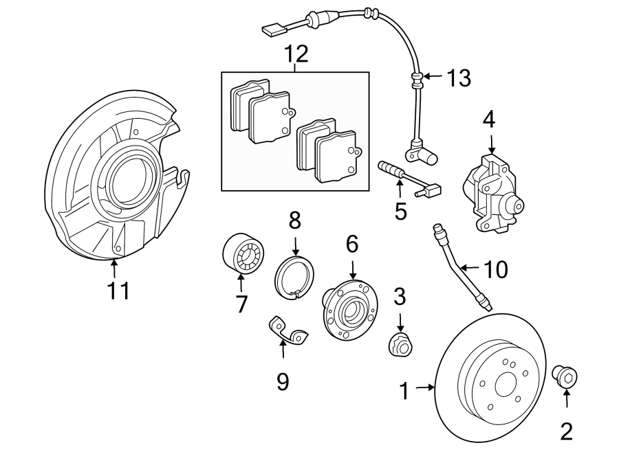 10REAR SUSPENSION. BRAKE COMPONENTS.https://images.simplepart.com/images/parts/motor/fullsize/NV04390.png