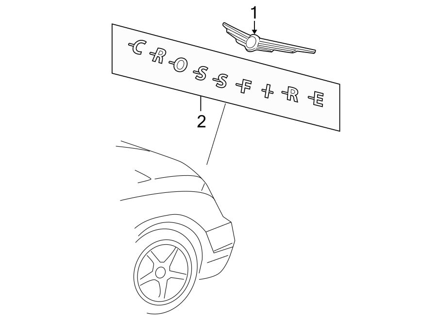 LIFT GATE. EXTERIOR TRIM.