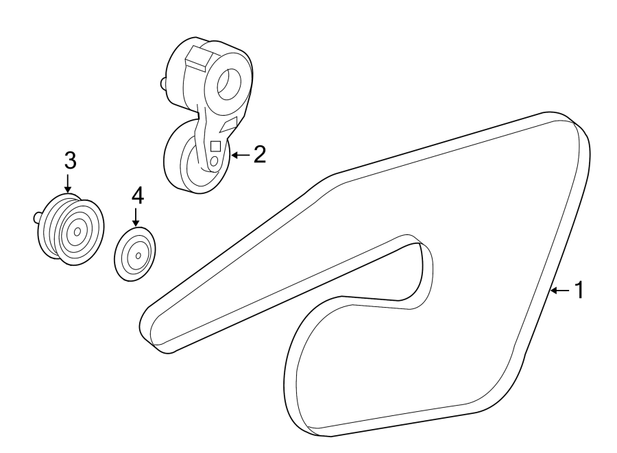 Diagram BELTS & PULLEYS. for your 1994 Jeep Wrangler   