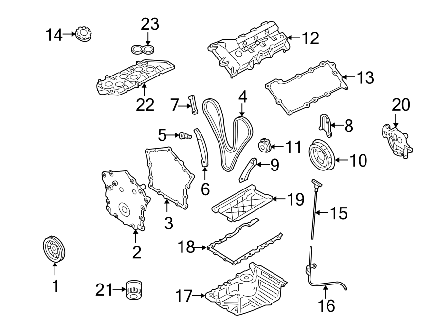 Diagram ENGINE PARTS. for your Chrysler 300  