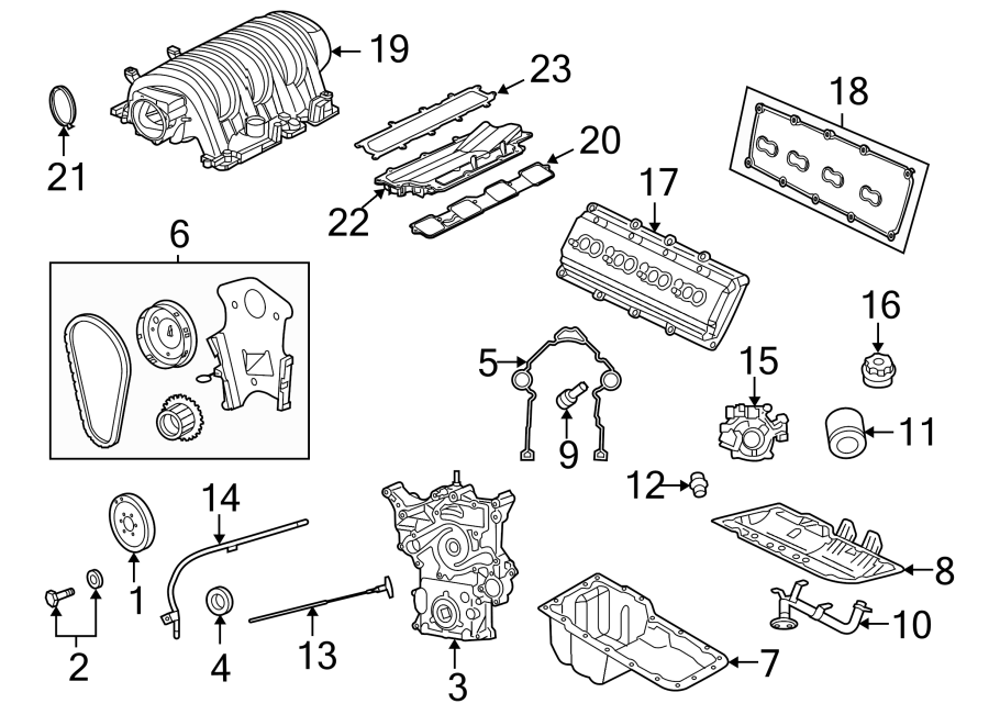 Diagram ENGINE PARTS. for your 2017 Ram ProMaster 3500   