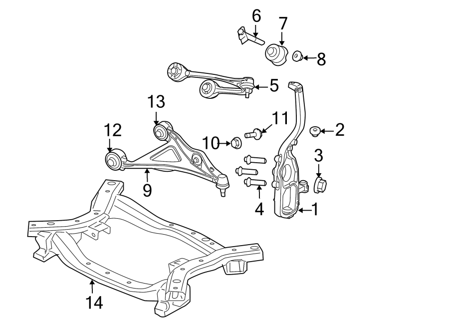 Diagram FRONT SUSPENSION. SUSPENSION COMPONENTS. for your Dodge Challenger  