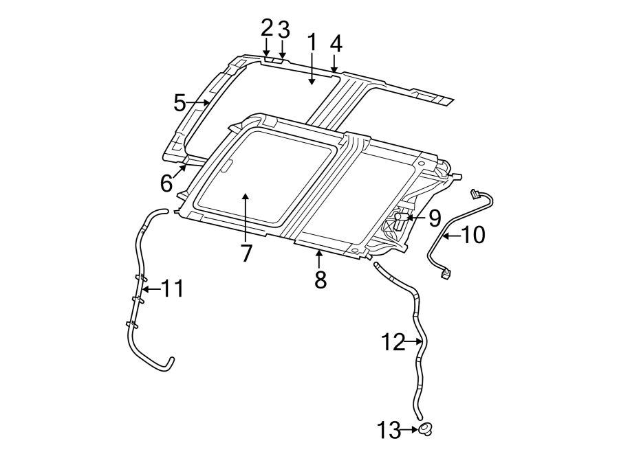 Diagram SUNROOF. for your 2002 Chrysler 300M   