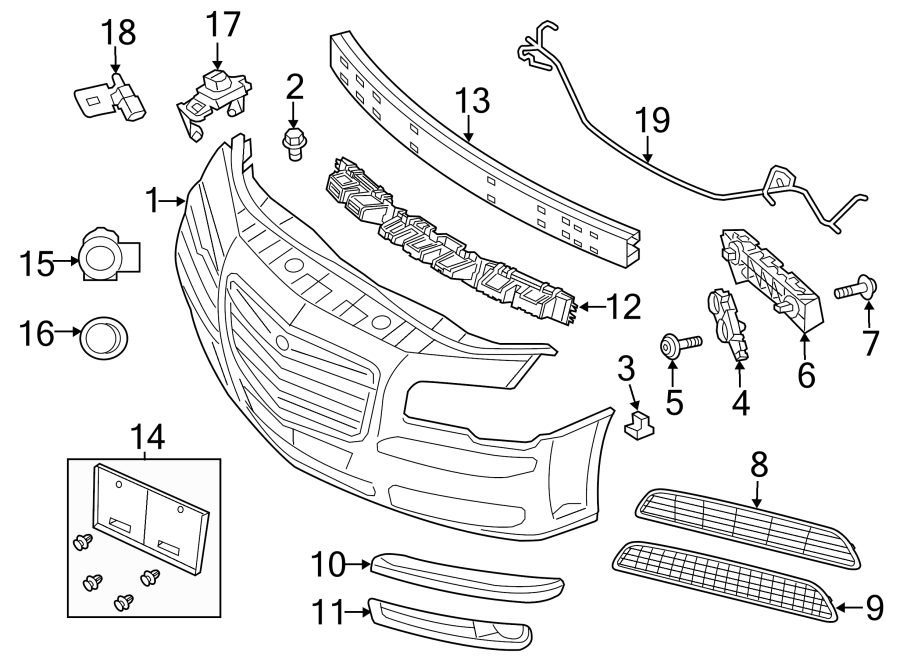 13FRONT BUMPER. BUMPER & COMPONENTS.https://images.simplepart.com/images/parts/motor/fullsize/NW11007.png