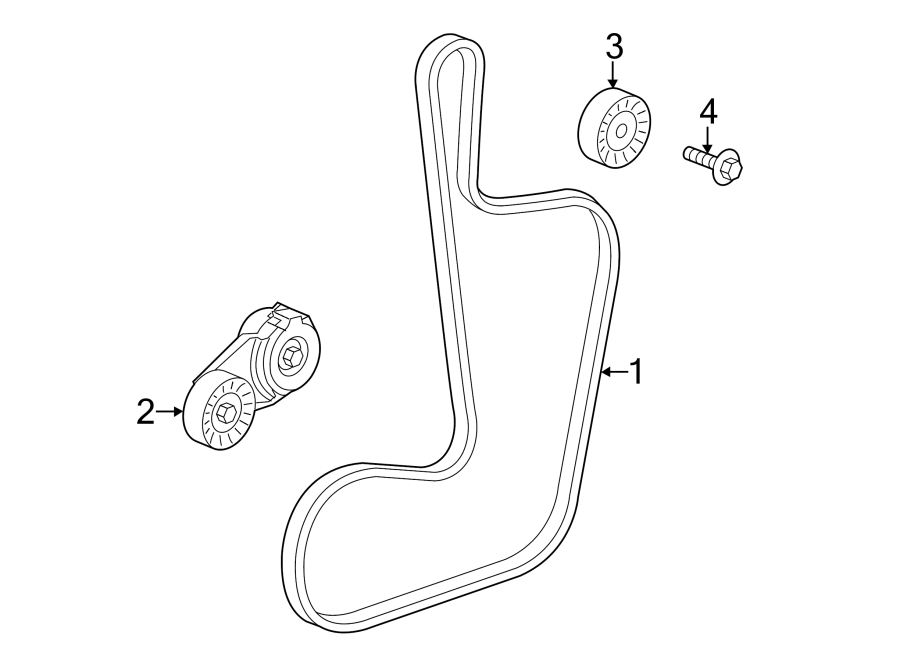 Diagram BELTS & PULLEYS. for your 2022 Jeep Wrangler   