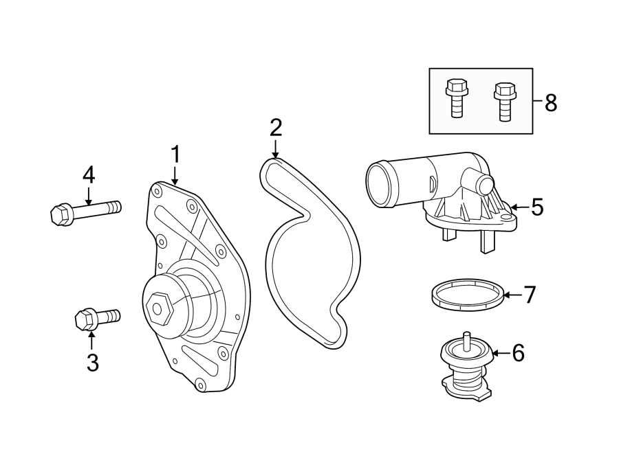 Diagram WATER PUMP. for your Jeep