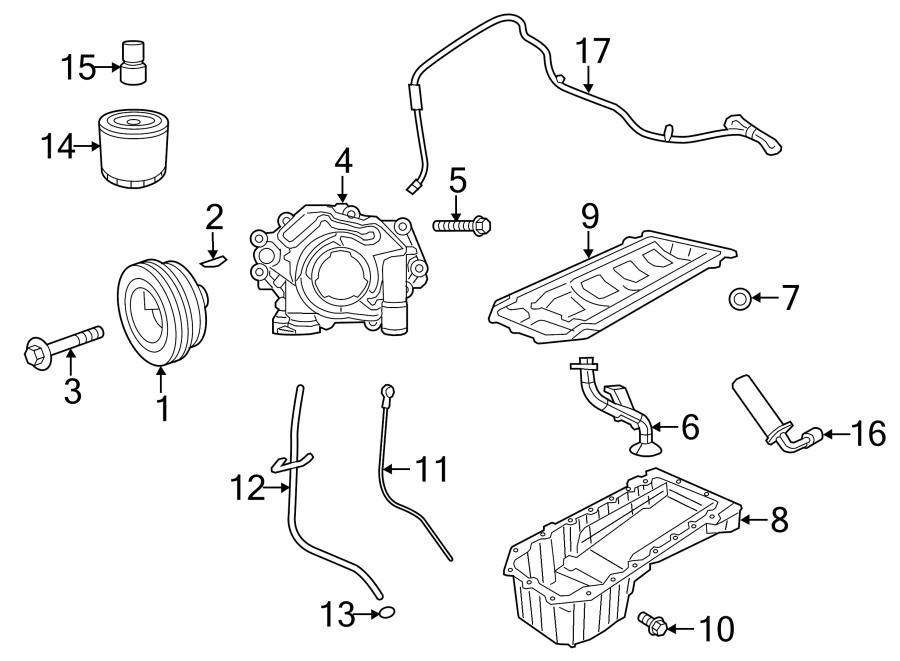 Diagram ENGINE PARTS. for your 2017 Dodge Challenger 6.2L HEMI V8 A/T RWD SRT Hellcat Coupe 