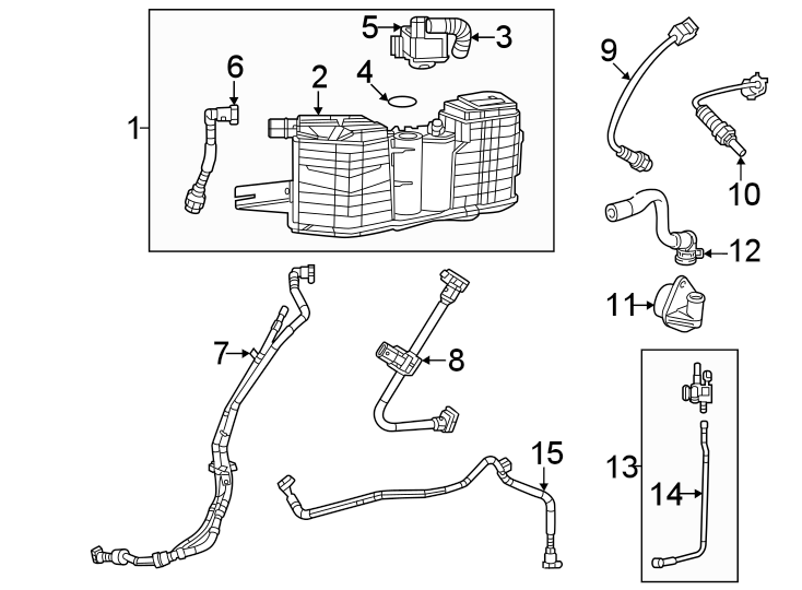 Diagram Emission system. Emission components. for your Dodge Challenger  