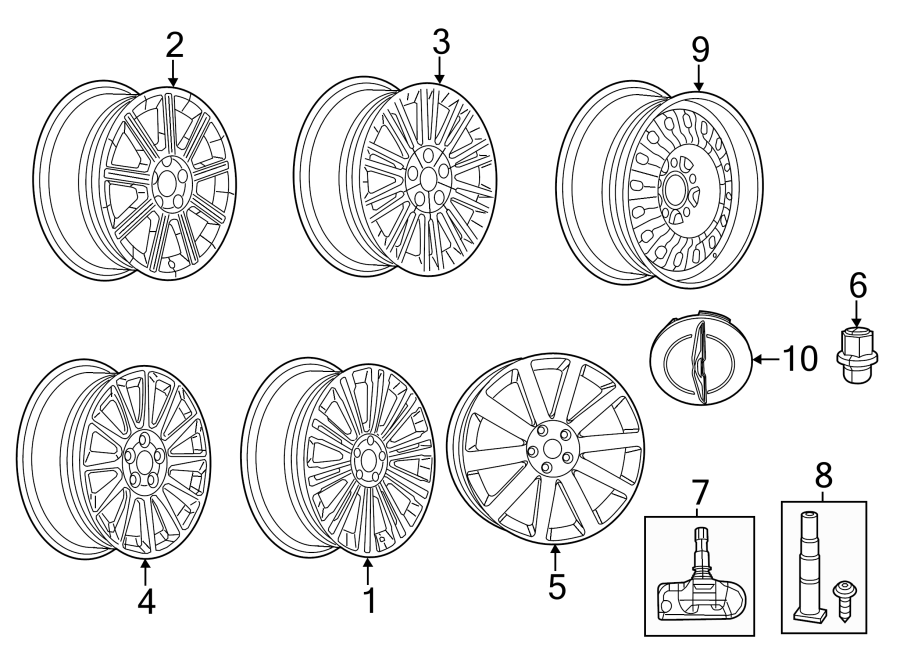 Diagram WHEELS. COVERS & TRIM. for your Chrysler 300  