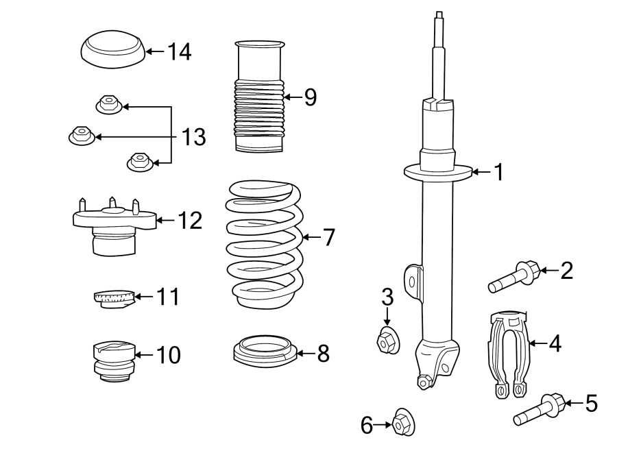 Diagram FRONT SUSPENSION. STRUTS & COMPONENTS. for your Chrysler