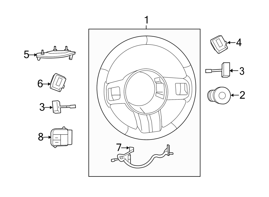 STEERING WHEEL & TRIM.