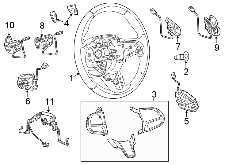 STEERING WHEEL & TRIM.