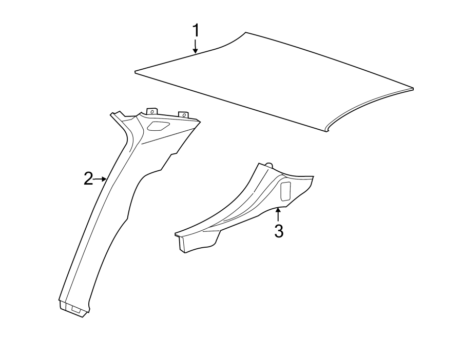 Diagram QUARTER PANEL. INTERIOR TRIM. for your 2017 Ram ProMaster 3500   