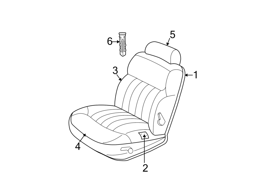 Diagram SEATS & TRACKS. FRONT SEAT COMPONENTS. for your Eagle