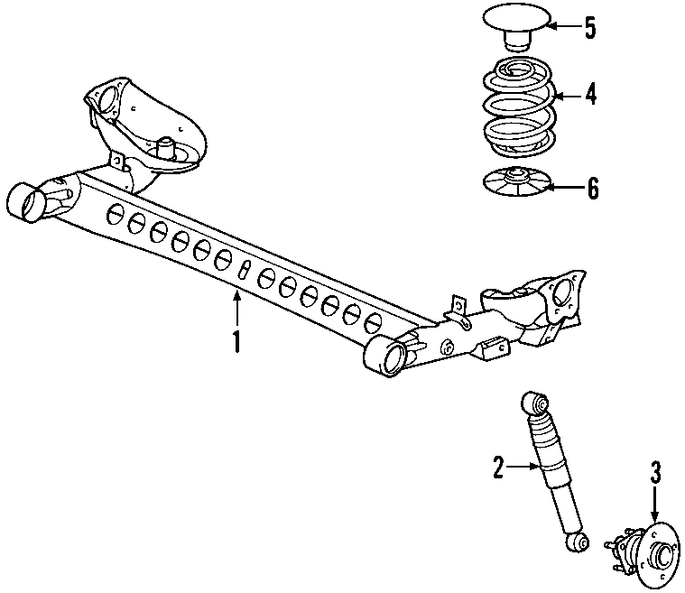 Diagram REAR SUSPENSION. REAR AXLE. SUSPENSION COMPONENTS. for your 2017 GMC Sierra 2500 HD 6.6L Duramax V8 DIESEL A/T 4WD SLE Standard Cab Pickup Fleetside 