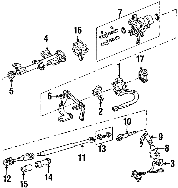 13STEERING COLUMN. HOUSING & COMPONENTS. SHAFT & INTERNAL COMPONENTS. SHROUD. SWITCHES & LEVERS.https://images.simplepart.com/images/parts/motor/fullsize/PA90230.png