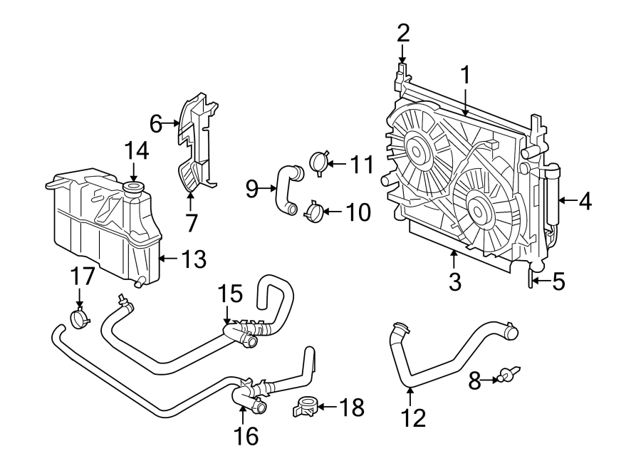 Diagram Radiator & components. for your Dodge Charger  