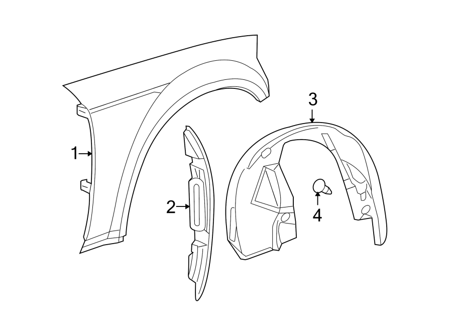 Diagram FENDER & COMPONENTS. for your Dodge Charger  