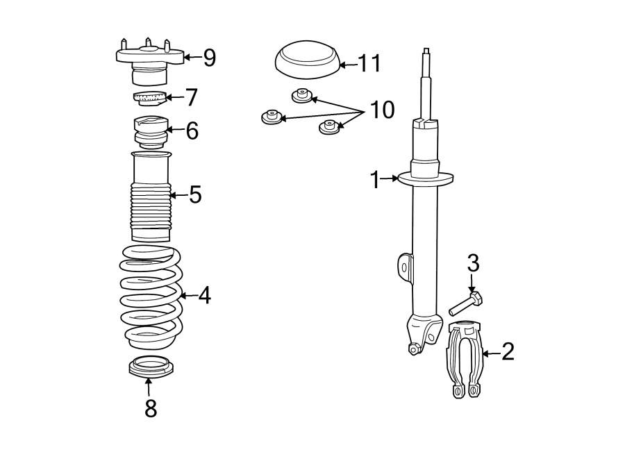 Diagram FRONT SUSPENSION. STRUTS & COMPONENTS. for your Chrysler