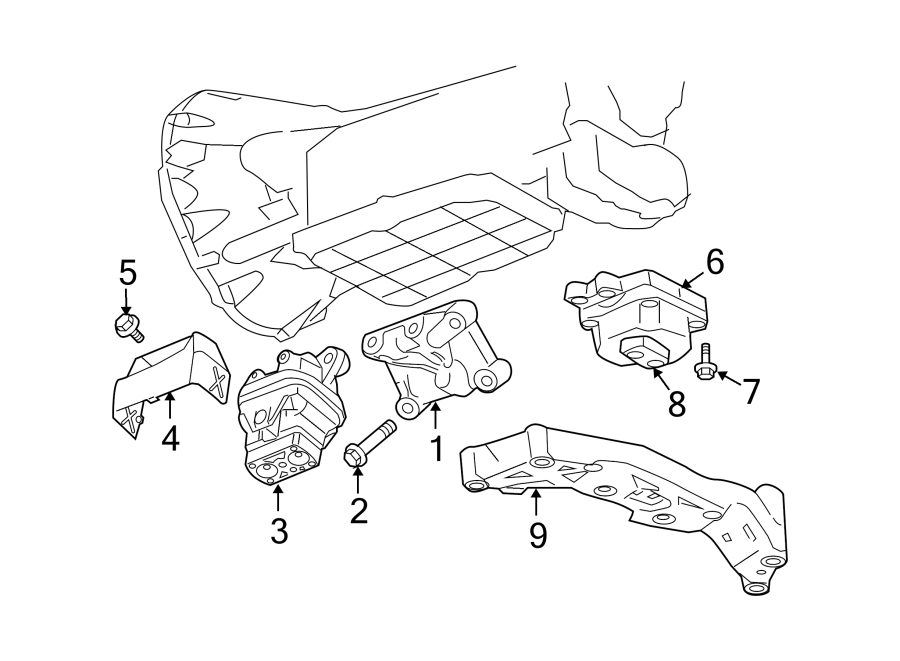 Diagram ENGINE & TRANS MOUNTING. for your Dodge Charger  