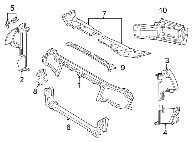 Diagram RADIATOR SUPPORT. for your Plymouth