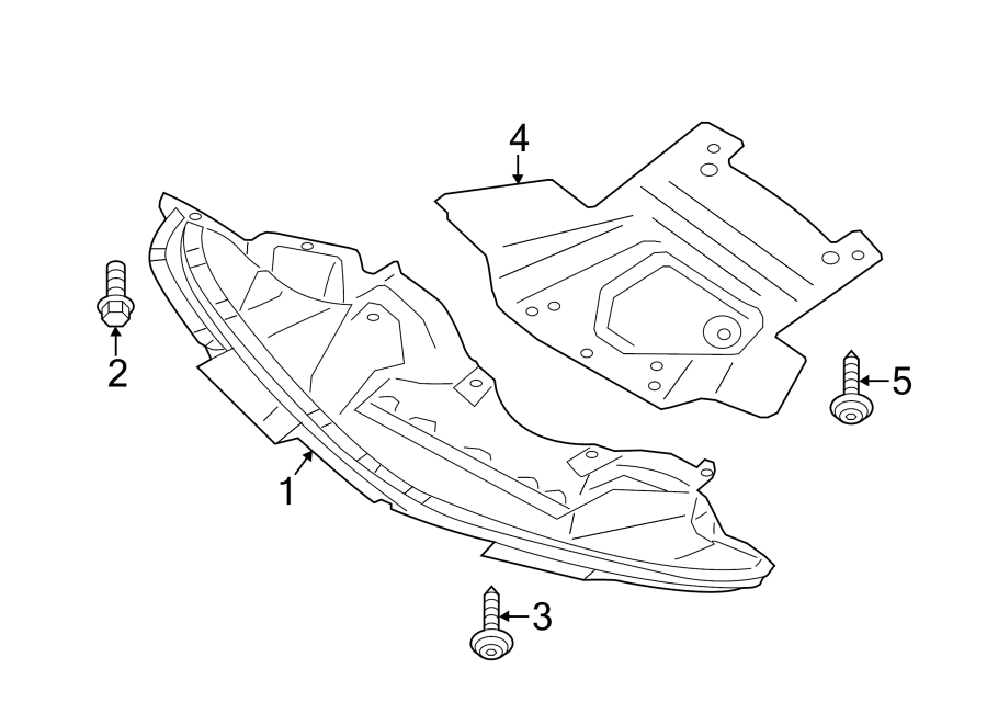 Diagram Radiator support. Splash shields. for your 2014 Chrysler 200   