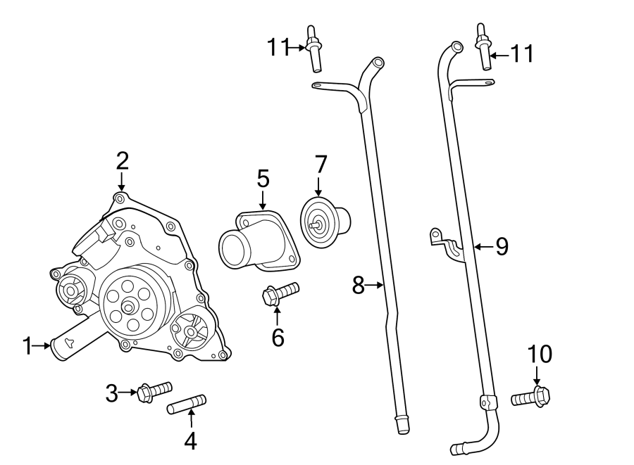 Diagram Water pump. for your Chrysler 300M  