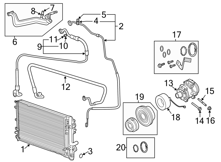 20AIR CONDITIONER & HEATER. COMPRESSOR & LINES. CONDENSER.https://images.simplepart.com/images/parts/motor/fullsize/PB11100.png