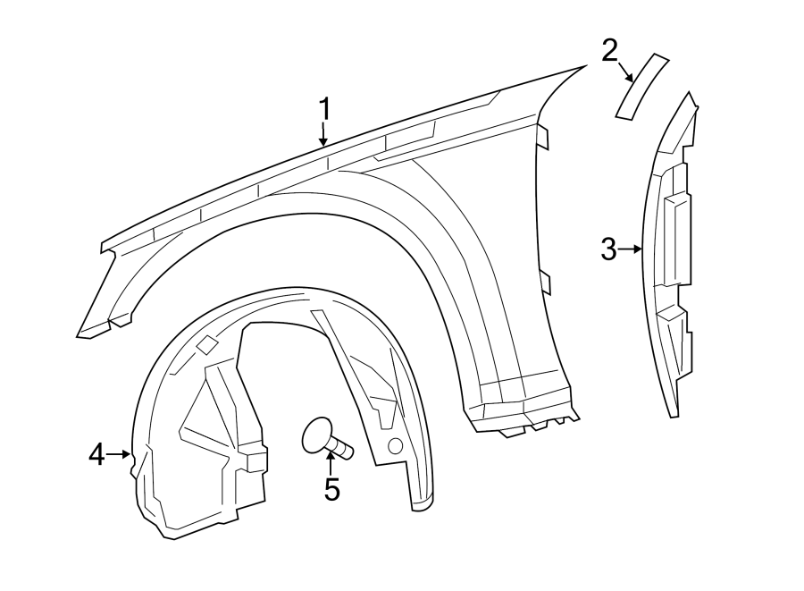 Diagram FENDER & COMPONENTS. for your 2011 Dodge Charger   